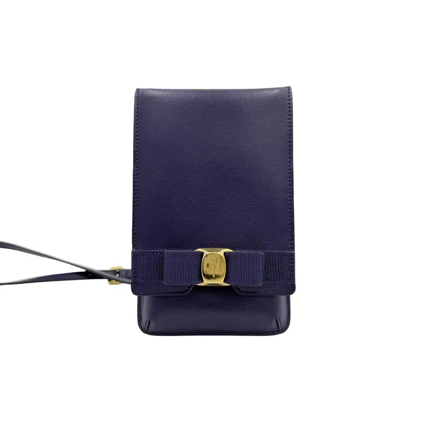 [BUNJANG] Salvatore Ferragamo Vara Bow Phone Case Crossbody Bag Purple Leather / 페라가모 바라 리본 폰케이스 크로스백 퍼플 가방