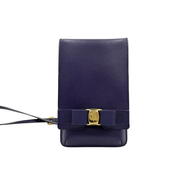 [BUNJANG] Salvatore Ferragamo Vara Bow Phone Case Crossbody Bag Purple Leather / 페라가모 바라 리본 폰케이스 크로스백 퍼플 가방
