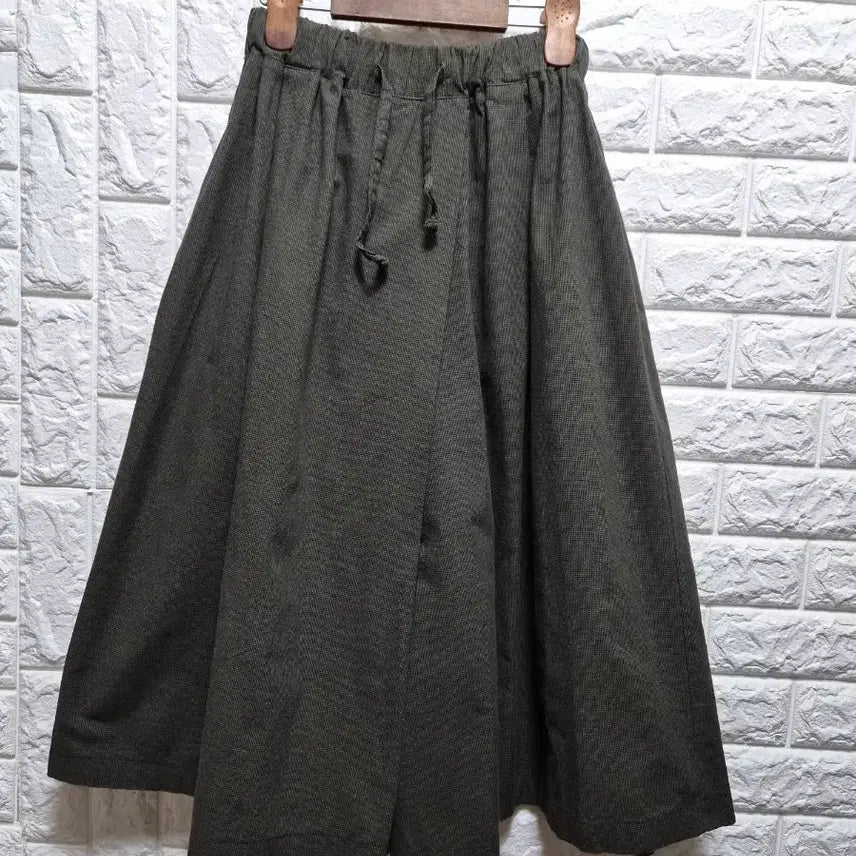 [BUNJANG] Cotton Blend Gingham Pattern Wrap Culottes / 면.마 잔체크무늬 랩형 치마바지