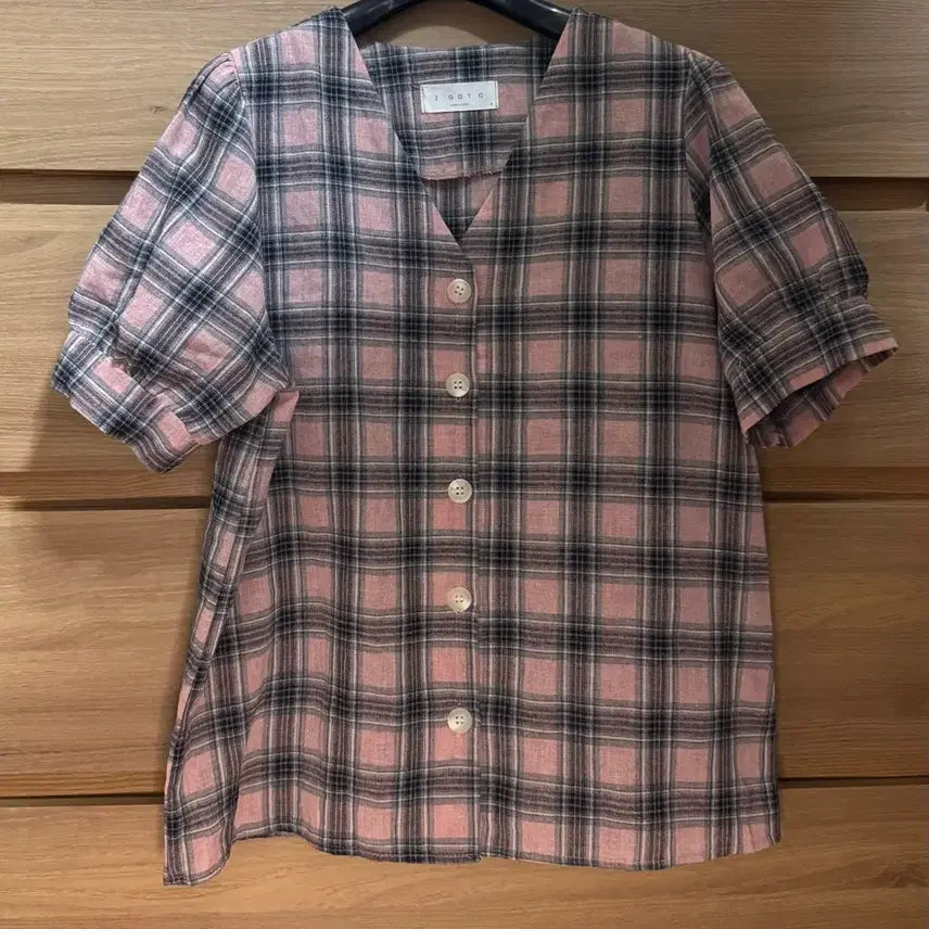 [BUNJANG] Linen Cotton Blend Short Sleeve Blouse (Size 55-66) / 린넨 면 혼방 반팔 블라우스(55-66반)