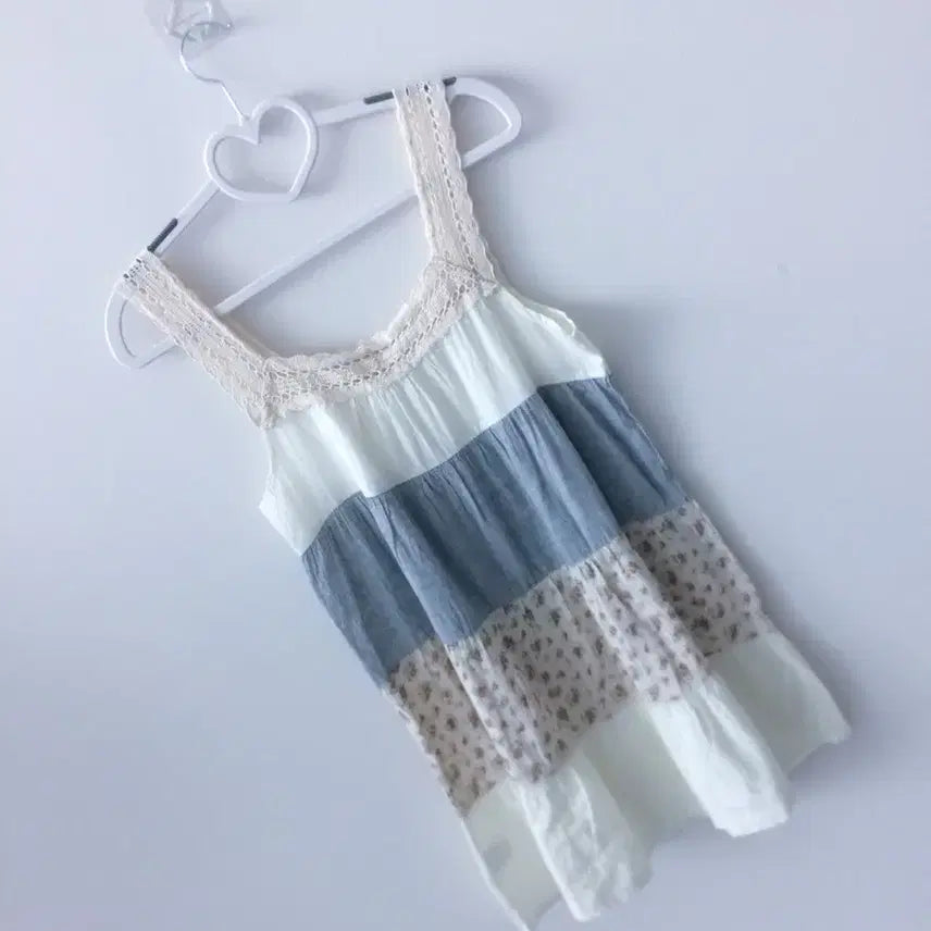 [BUNJANG] Vintage Lace Square Neck 3-Tier Patch Blouse Dress / (미시착) 레이스 스퀘어넥 3단 패치 빈티지 원피스 블라우스 판매해요!