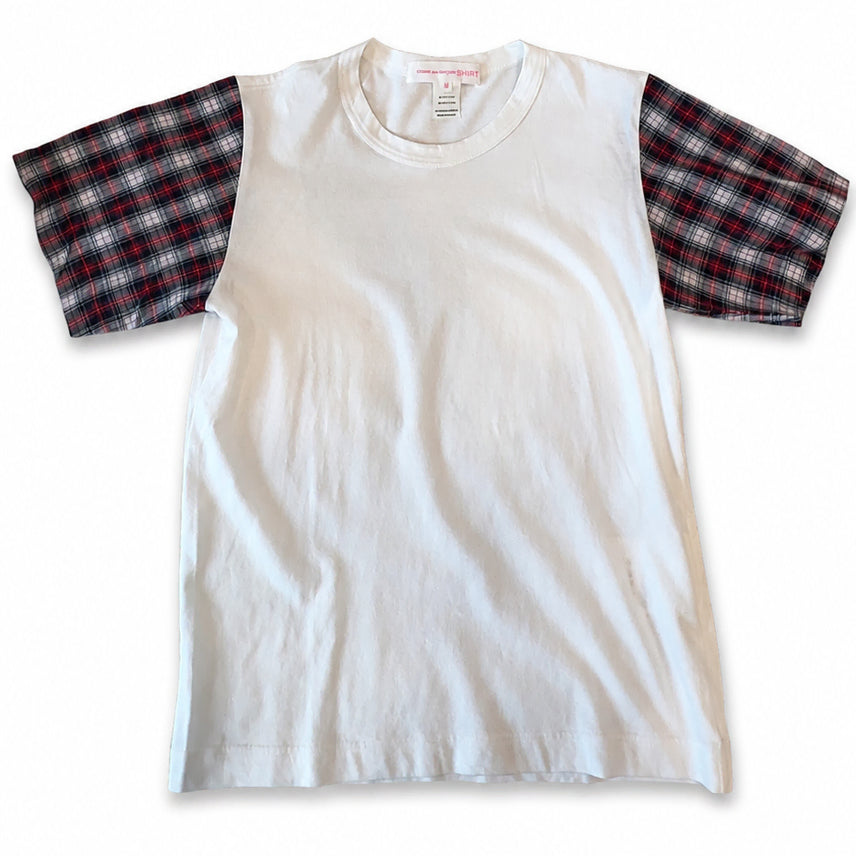 [BUNJANG] Comme des Garcons SHIRT Tartan Check Short Sleeve T-Shirt / (하루할인)Comme des Garcons SHIRT 타탄 체크