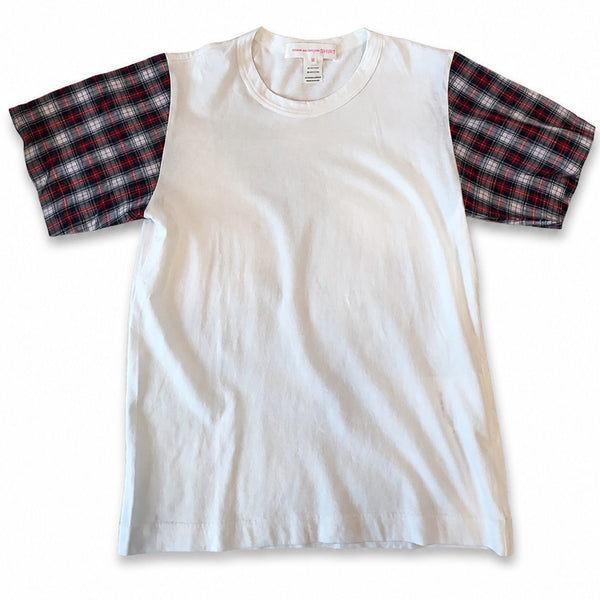 [BUNJANG] Comme des Garcons SHIRT Tartan Check Short Sleeve T-Shirt / (하루할인)Comme des Garcons SHIRT 타탄 체크