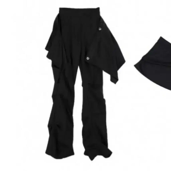 [BUNJANG] Ojos Lab Wrap Skirt Pants / 오호스 랩 오버턱 팬츠 랩스커트 팬츠 ojos