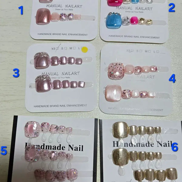 [BUNJANG] Handmade Pedi Tips (Small Size) / 핸드메이드 패디 팁 /페디팁