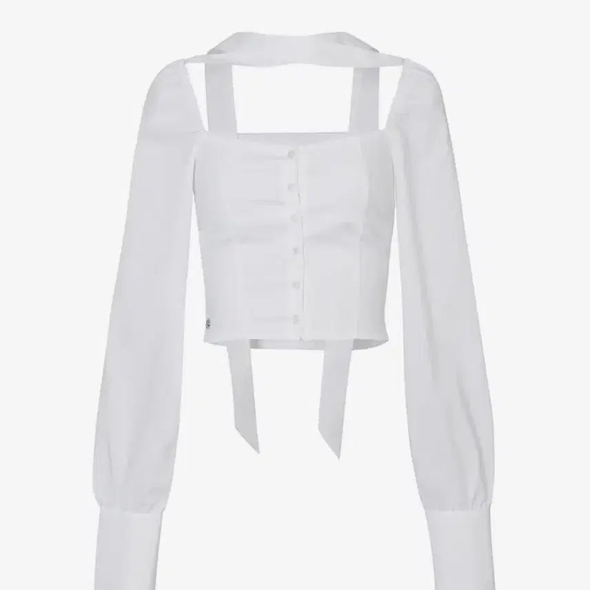 [BUNJANG] Pain Or Pleasure Bianca Square Neck Blouse - White / 페인오어플레져 비앙카 스퀘어넥 블라우스 화이트
