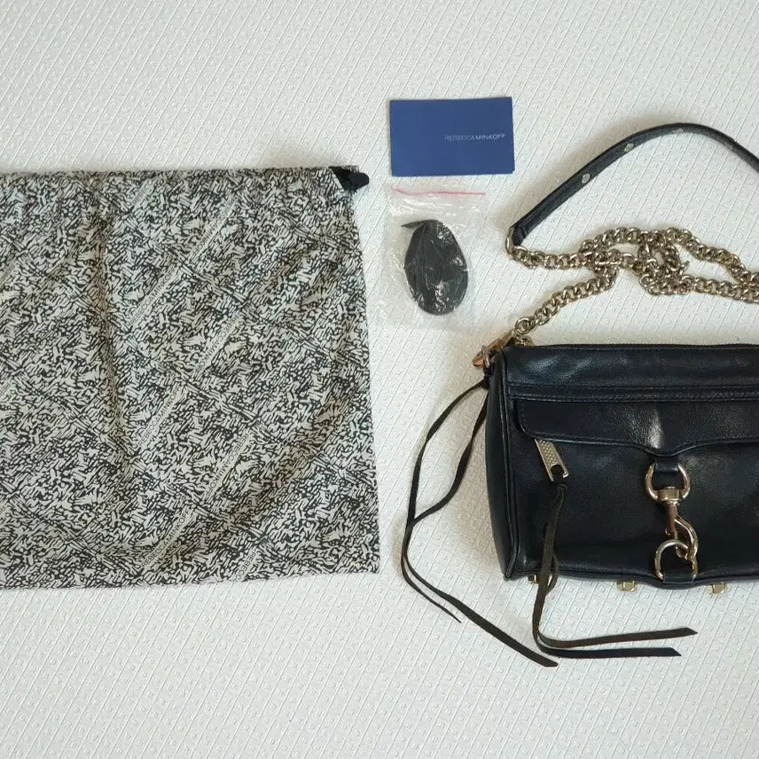 [BUNJANG] Rebecca Minkoff Mini Mac Black Leather Crossbody Bag / 레베카밍코프 미니맥 블랙 가죽 크로스백