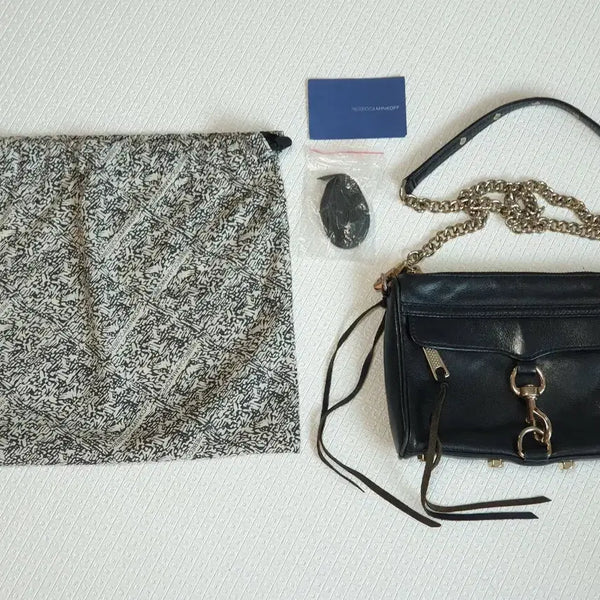 [BUNJANG] Rebecca Minkoff Mini Mac Black Leather Crossbody Bag / 레베카밍코프 미니맥 블랙 가죽 크로스백