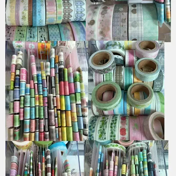 [BUNJANG] Artist Collaboration Washi Tape Set - 7 Random 1m Rolls / 마테 랜덤띵