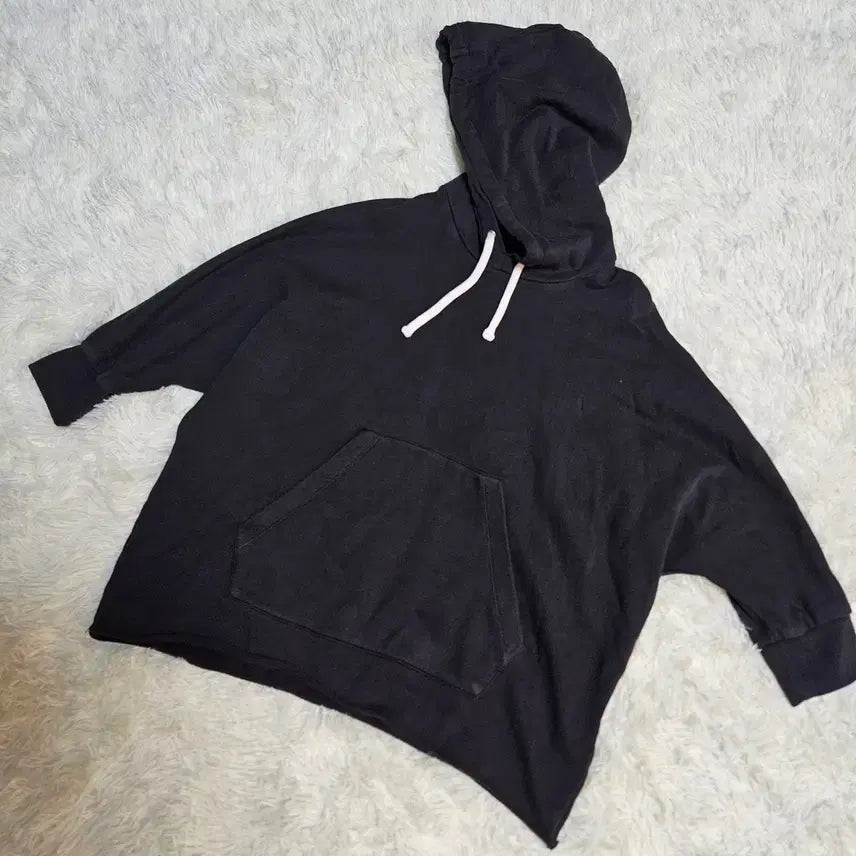 [BUNJANG] James Perse 21AW 3/4 Sleeve Cotton Charcoal Hoodie / 제임스펄스(James Perse) 21aw 7부 코튼 차콜 후드