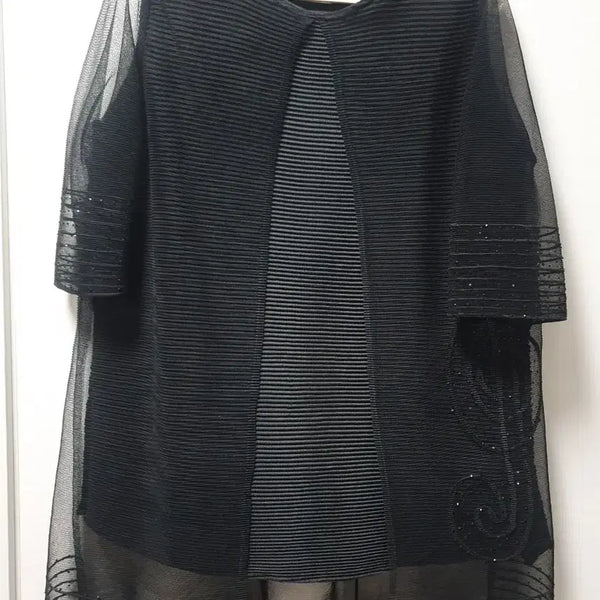 [BUNJANG] LA VITA JUNKO Pleated Chiffon Jacket / LA VITA JUNKO 플리츠 쉬폰 자켓