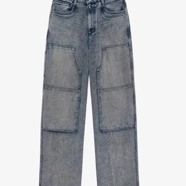 [BUNJANG] INSILENCEWOMEN Carpenter Denim Pants / 인사일런스우먼 빈티지 카펜터 데님 WASHED BLUE