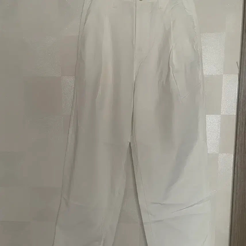 [BUNJANG] Mofin White Wide Cotton Pants (Size S) / 화이트 와이드 면바지