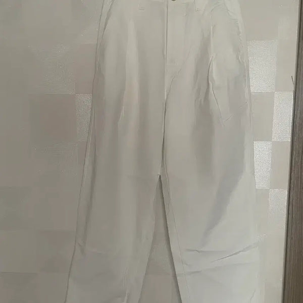 [BUNJANG] Mofin White Wide Cotton Pants (Size S) / 화이트 와이드 면바지