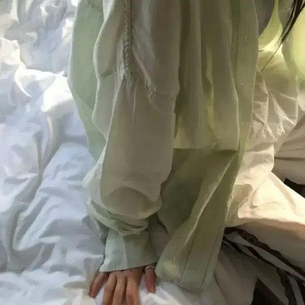 [BUNJANG] Nadal Mint Linen Summer Shirt / 나달 nadal summer shirts 민트 셔츠