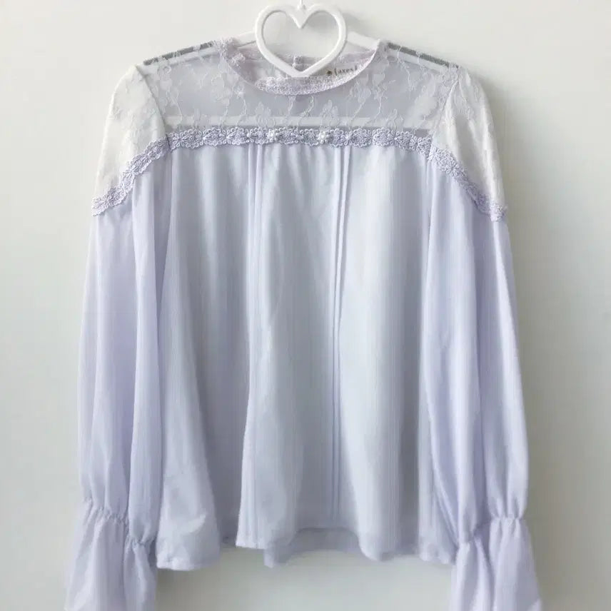 [BUNJANG] Axisfarm Nexusru Lavender Blouse / 엑시즈팜 넥시스루 연보라 블라우스