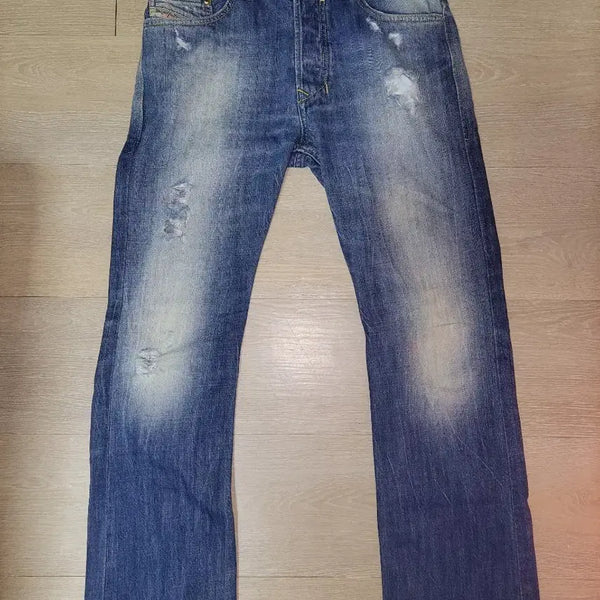 [BUNJANG] Diesel Style Blue Washed Denim Jeans - Size 29 / 디젤 스타일 청바지 블루 워싱 데미지 29싸이즈