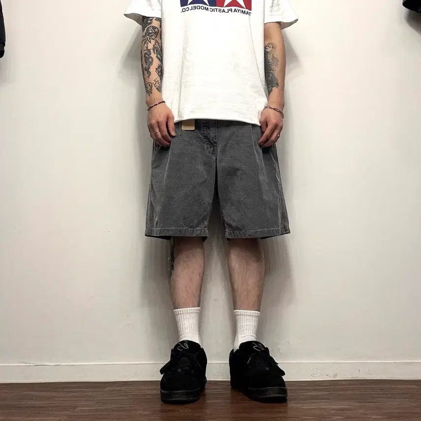 [BUNJANG] 90s Billabong Stone Washed Denim Shorts (USA Made) / 90s Billa Bong 빌라봉 스톤워싱 데님쇼츠 made in USA