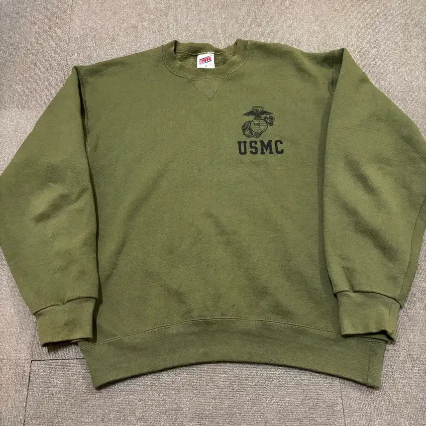 [BUNJANG] USMC Olive Sweatshirt & Sweatpants Set (Medium) / Soffe USMC 올리브 셋업 맨투맨 스웻바지 M