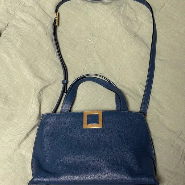 [BUNJANG] Loose & Lounge Navy Two-Way Tote/Cross Bag / 루즈앤라운지 네이비 토트/크로스 투웨이백