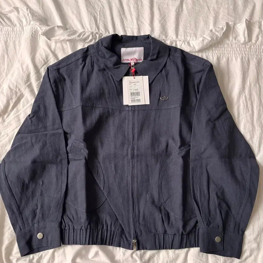 [BUNJANG] Ames Worldwide Linen Bomber Jacket Navy / 정가13/새상품) 아메스 월드와이드 린넨 봄버 자켓
