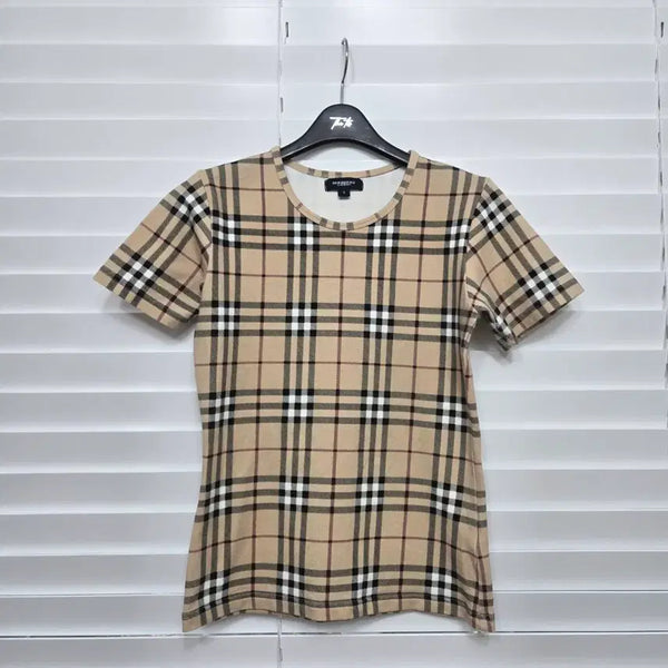 [BUNJANG] Burberry Nova Check Short Sleeve T-Shirt / 버버리 노바 체크 여성 티셔츠