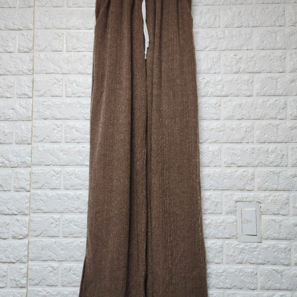 [BUNJANG] UNIQUE FORM Brown Wide Banding Pants / UNIQUE FORM 브라운 와이드 밴딩 팬츠