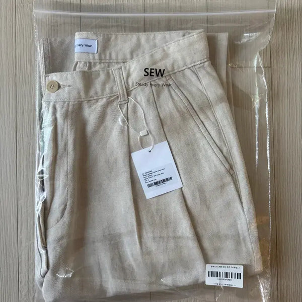 [BUNJANG] Steadyeverywhere Relaxed Cotton Linen Pants (Natural) - Size 2 / [2] 스테디에브리웨어 릴렉스드 코튼 린넨팬츠 (네추럴)