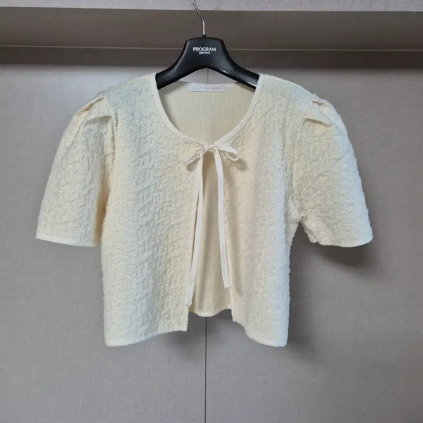 [BUNJANG] Olive des Olive Ribbon String Blouse Cardigan / 55)올리브데올리브 리본 스트링 블라우스 가디건