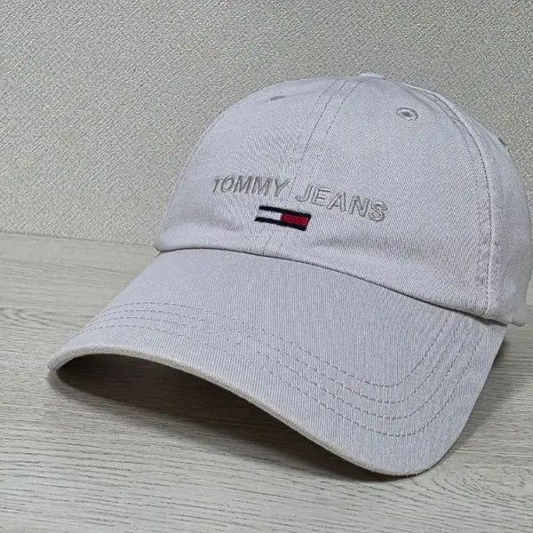 [BUNJANG] Tommy Jeans Beige Cotton Baseball Cap / 타미진스 볼캡 프리 55-57cm 가능