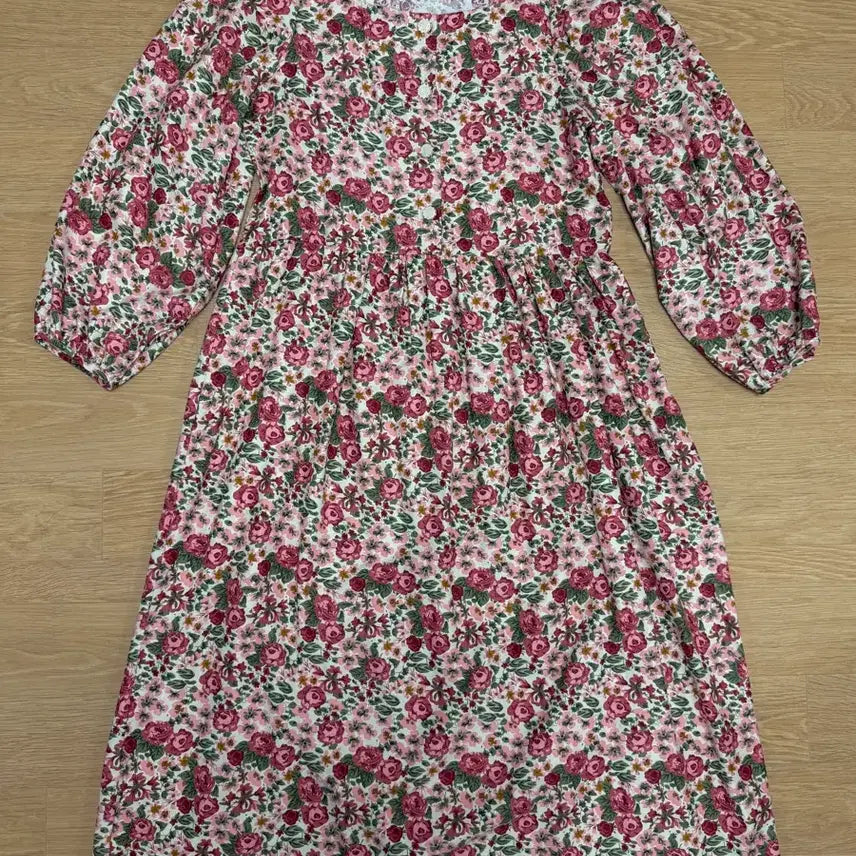 [BUNJANG] Loose Fit Flower Pattern Long Dress / 루즈핏 플라워 패턴 롱 원피스