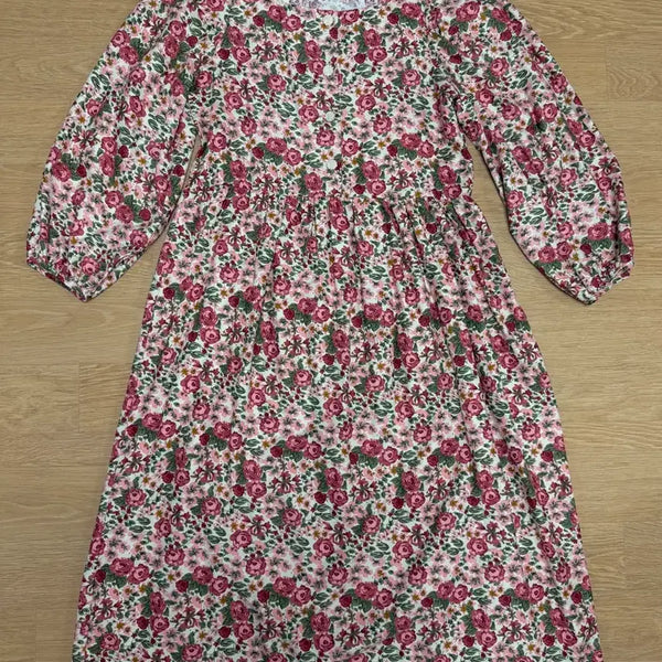 [BUNJANG] Loose Fit Flower Pattern Long Dress / 루즈핏 플라워 패턴 롱 원피스
