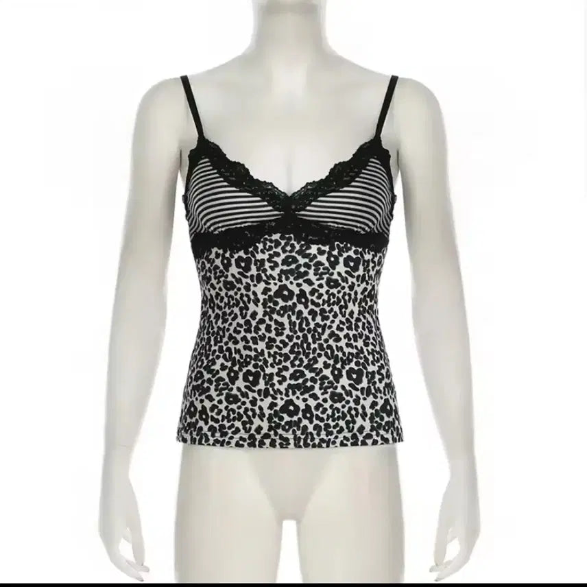 [BUNJANG] Leopard Print Sleeveless Top / 레오파드 호피무늬 슬리브리스