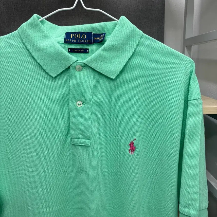 [BUNJANG] Polo Ralph Lauren Mint Short Sleeve Polo Shirt / 폴로 랄프로렌 민트색 반팔 카라티