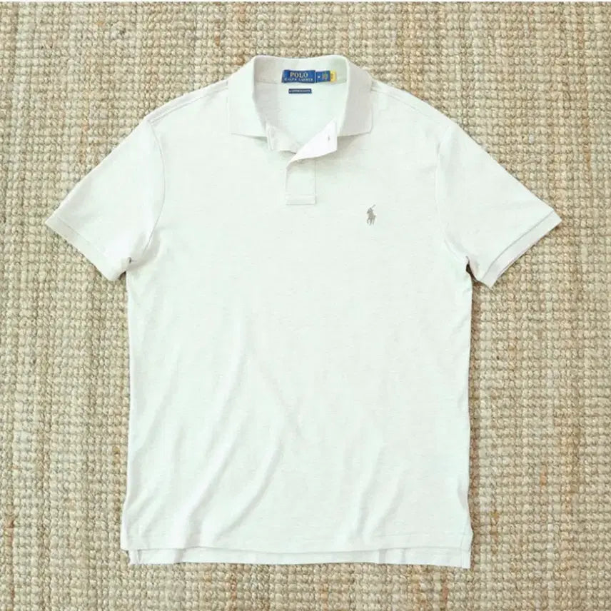 [BUNJANG] Polo Ralph Lauren Custom Slim Fit T-Shirt Oatmeal (L) / 폴로 랄프로렌 카라티 커스텀슬림핏 오트밀(L)
