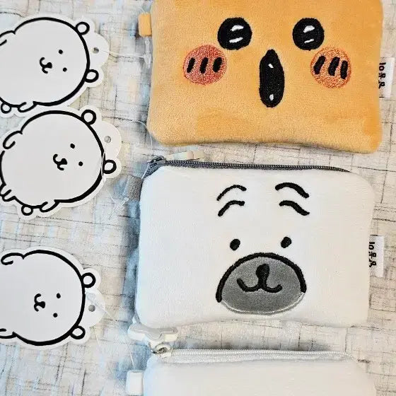 [BUNJANG] Damgom 3-Piece Pouch Set / 담곰이 파우치 3종 세트