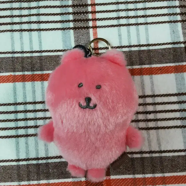 [BUNJANG] Nagano Market Nodding Bear Pink Keyring Plush / 나가노마켓 농담곰 핑크 키링 인형