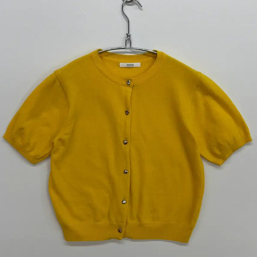 [BUNJANG] W.FOCUS Short Sleeve Knit Yellow / W.FOCUS 반팔 니트 옐로우