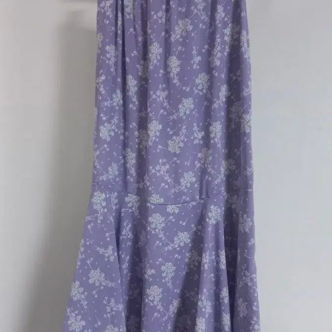 [BUNJANG] Lavender Floral Long Skirt / 라벤더 플라워 롱스커트 77