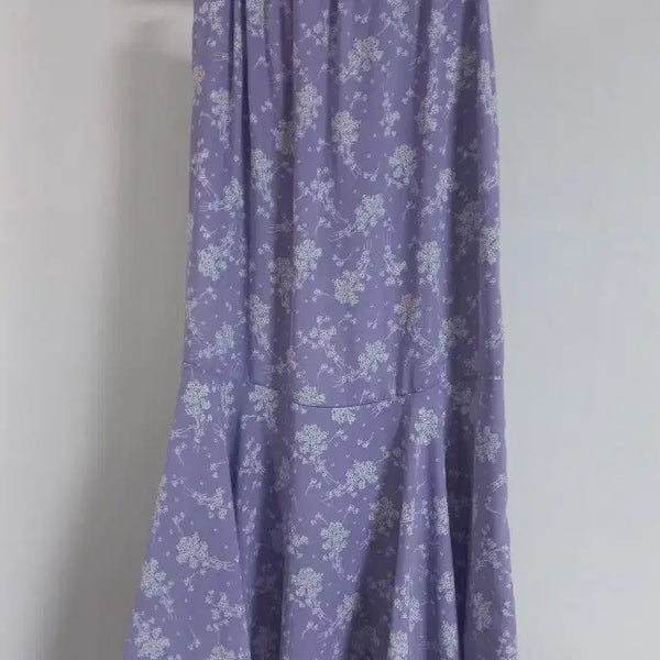 [BUNJANG] Lavender Floral Long Skirt / 라벤더 플라워 롱스커트 77