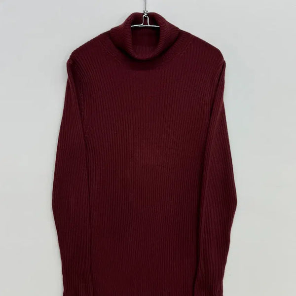[BUNJANG] UNIQLO Burgundy Turtleneck Knit Sweater / UNIQLO 유니클로 목폴라 니트 버건디