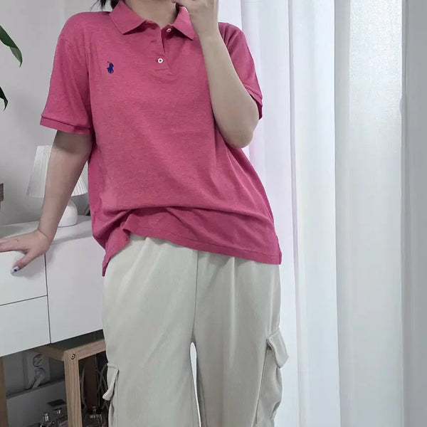 [BUNJANG] Polo Ralph Lauren Plum Blue Pony Short Sleeve Polo Shirt L / 폴로 플럼 / 블루포니 반팔카라티 [ L ]