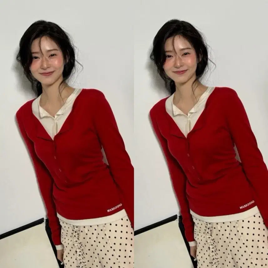 [BUNJANG] Mark Gong Women's Double Layer Henry Shirt (Worn by Kim Minju) / 마크공 우먼 더블 레이어 헨리 셔츠 (김민주 착용)