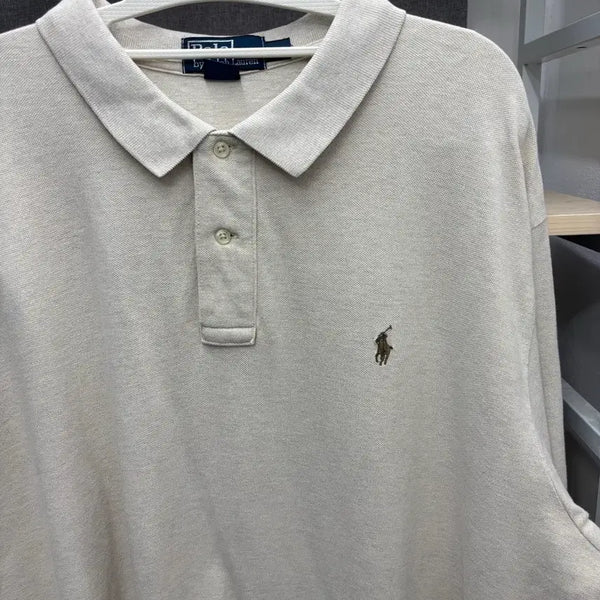 [BUNJANG] Polo Ralph Lauren Beige Polo Shirt / 폴로 랄프로렌 베이지색 카라티