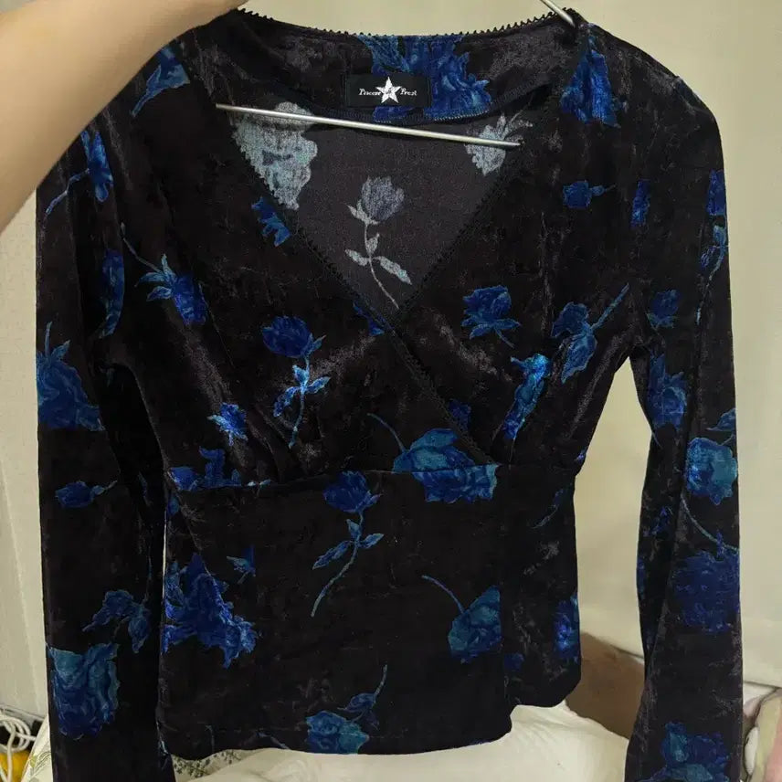 [BUNJANG] Vintage Velvet Oriental Blouse Sleeve / 빈티지 벨벳 오리엔탈 블라우스 슬리브(y2k갸루샵502피조물