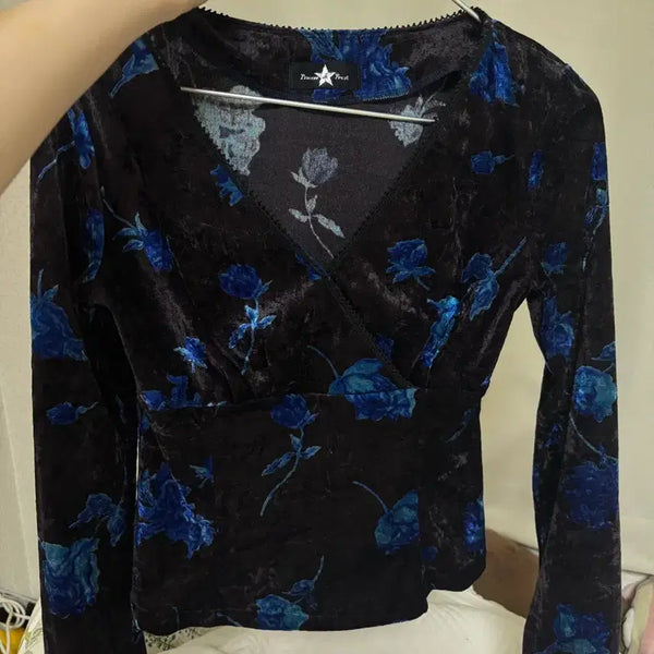 [BUNJANG] Vintage Velvet Oriental Blouse Sleeve / 빈티지 벨벳 오리엔탈 블라우스 슬리브(y2k갸루샵502피조물