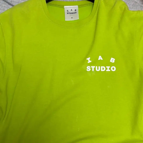 [BUNJANG] Iab Studio Short Sleeve T-shirt M Lime / 아이앱 스튜디오 반팔 M