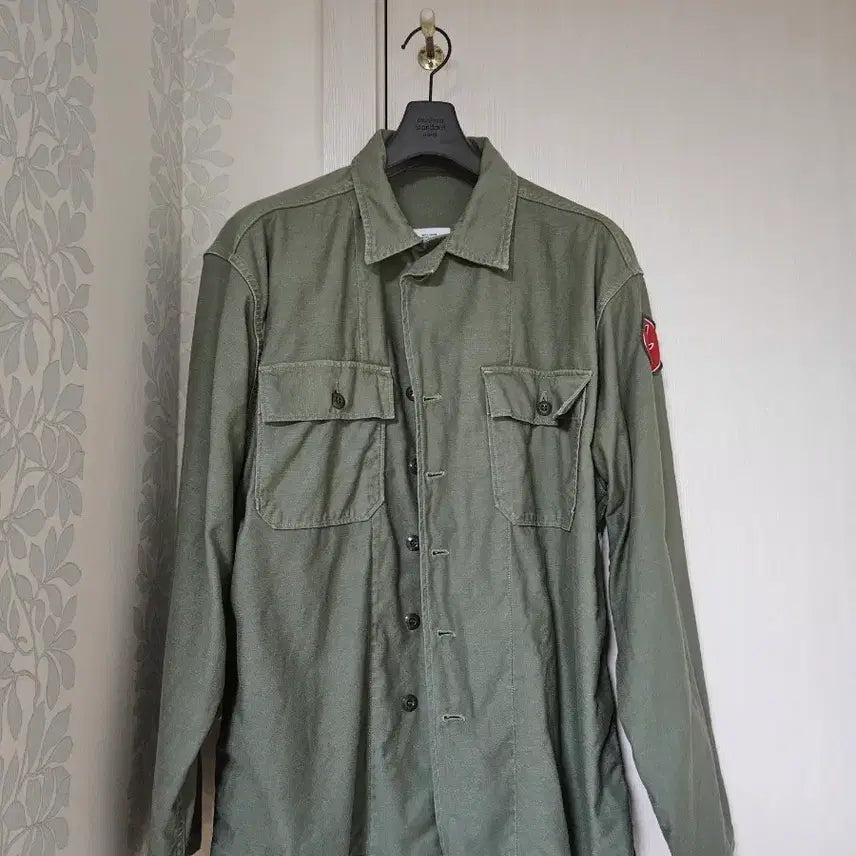 [BUNJANG] Fullcount 4082-1 Olive Lab Utility Shirt / 풀카운트 4082-1 올리브드랩 유틸리티 셔츠 40