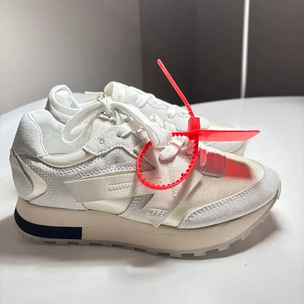 [BUNJANG] Off-White Canvas Suede Sneakers White / [새제품/프리미엄] 오프화이트 캔버스 스웨이드 스니커즈 화이트