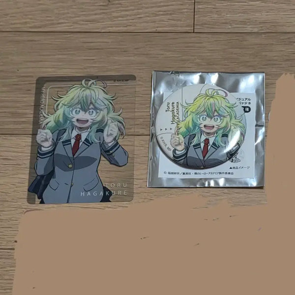 [BUNJANG] My Hero Academia Hagakure Tooru Epilogue Key Visual Clear Photocard & Can Badge Bundle Set / 일괄 하가쿠레 토오루 에필로그 키비주얼 클리어 포토카드 캔뱃지 히로아카
